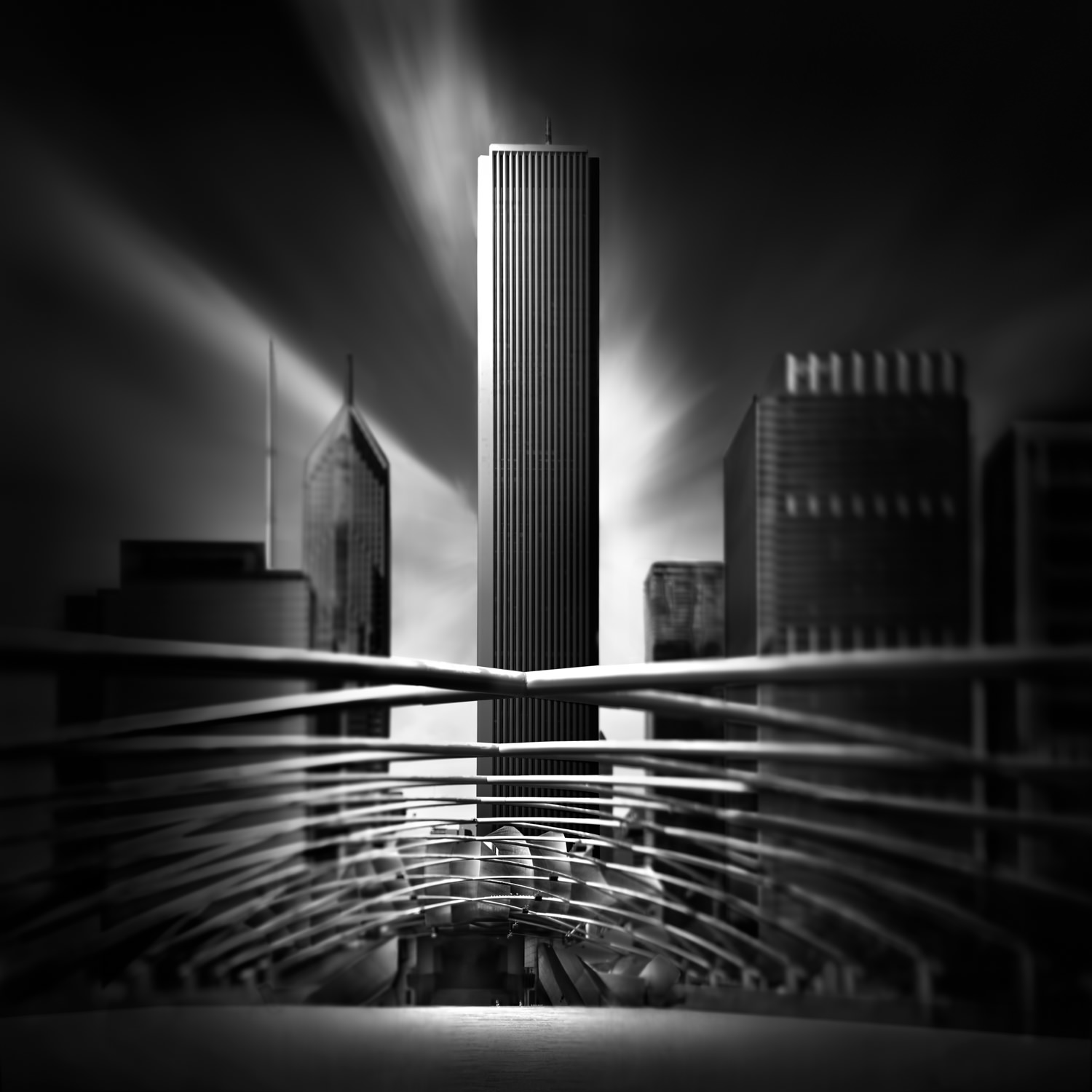 Fine art architecture with fluid forms