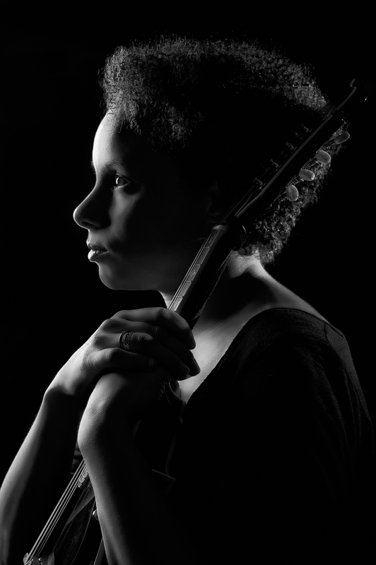 Dramatic portrait with shadow play